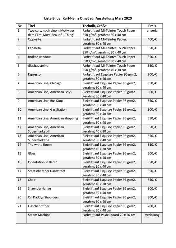 Liste Bilder