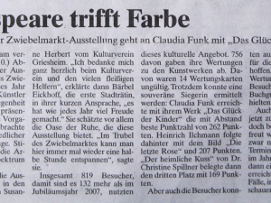 Artikel Griesheimer Anzeiger Zwiebelmarkt 2008