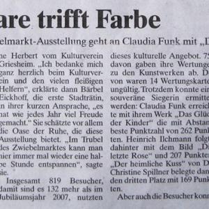 Artikel Griesheimer Anzeiger Zwiebelmarkt 2008