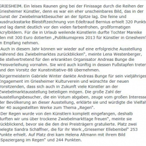 Artikel im Echo zum Zwiebelmarkt 2013