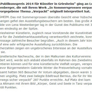 Artikel im echo zum Zwiebelmarkt 2014
