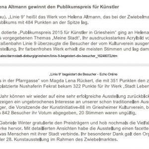 Artikel im Echo zum Zwiebelmarkt 2015