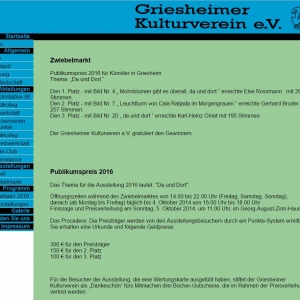 Griesheimer Kulturverein gratuliert, Zwiebelmarkt 2016