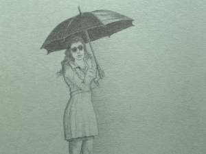 Women with umbrella