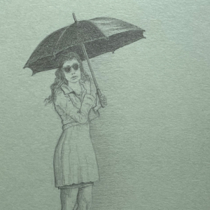 Women with umbrella