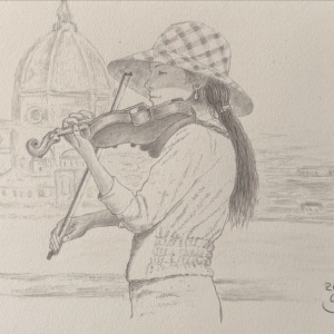Woman plays violin